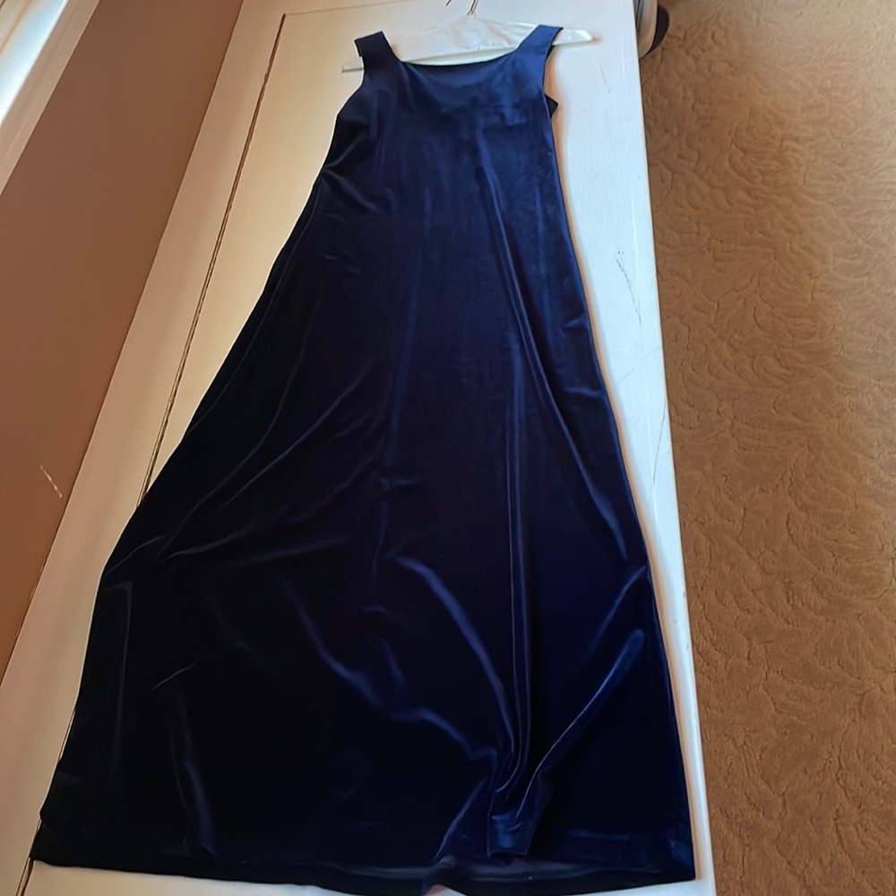 Deep navy velour dress